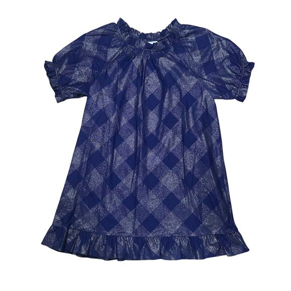 Hill House The Katherine Nap Dress in Navy Blue Glitter Check - Picture 1 of 5